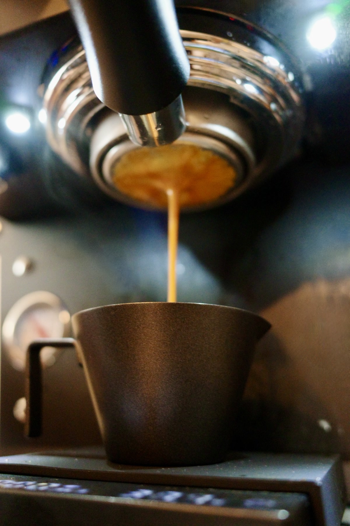 Fresh espresso pour